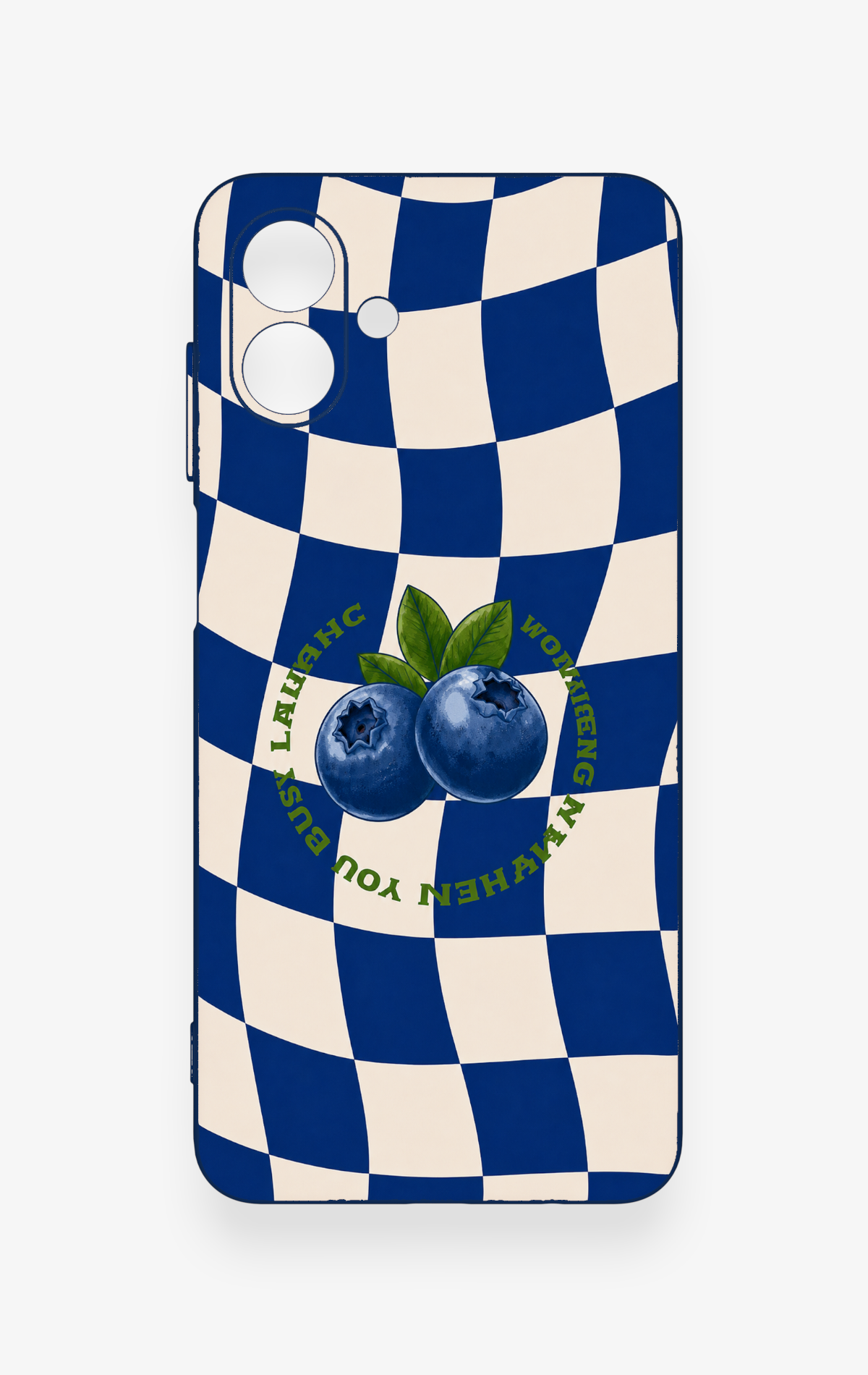 Samsung A07 Uyumlu Yaban Mersini Desenli Silikon Kılıf