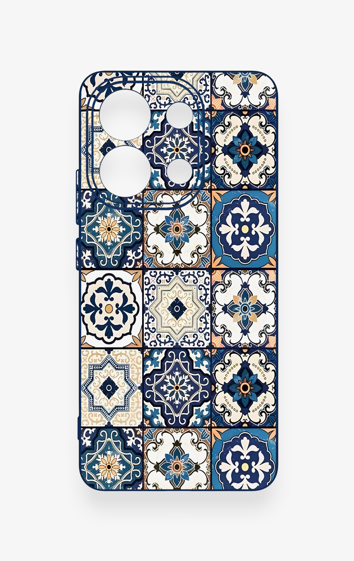 Redmi Note 13 4G Uyumlu Mozaik Çini Desenli Silikon Kılıf