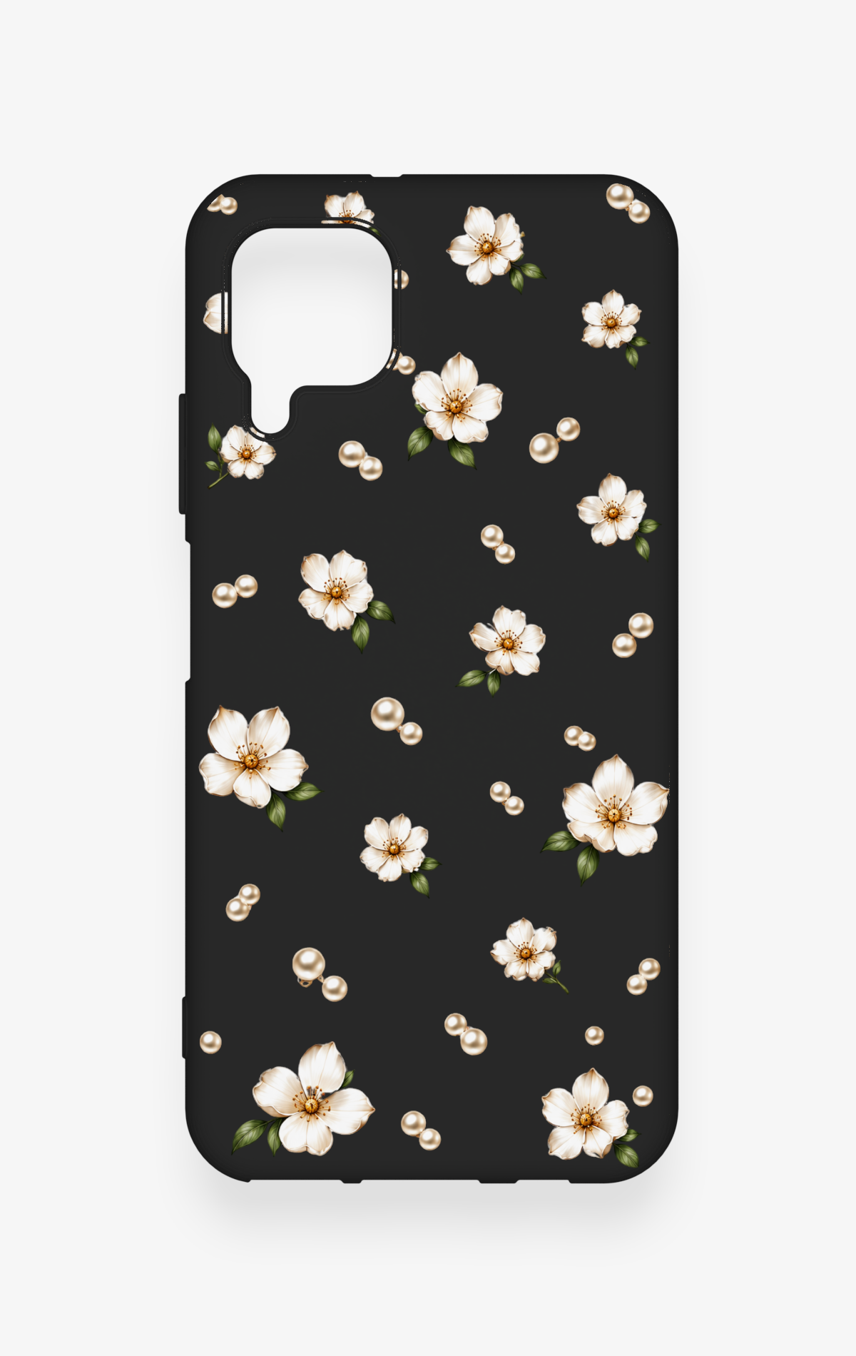 Huawei P40 Lite Uyumlu İnci Papatya Desenli Silikon Kılıf