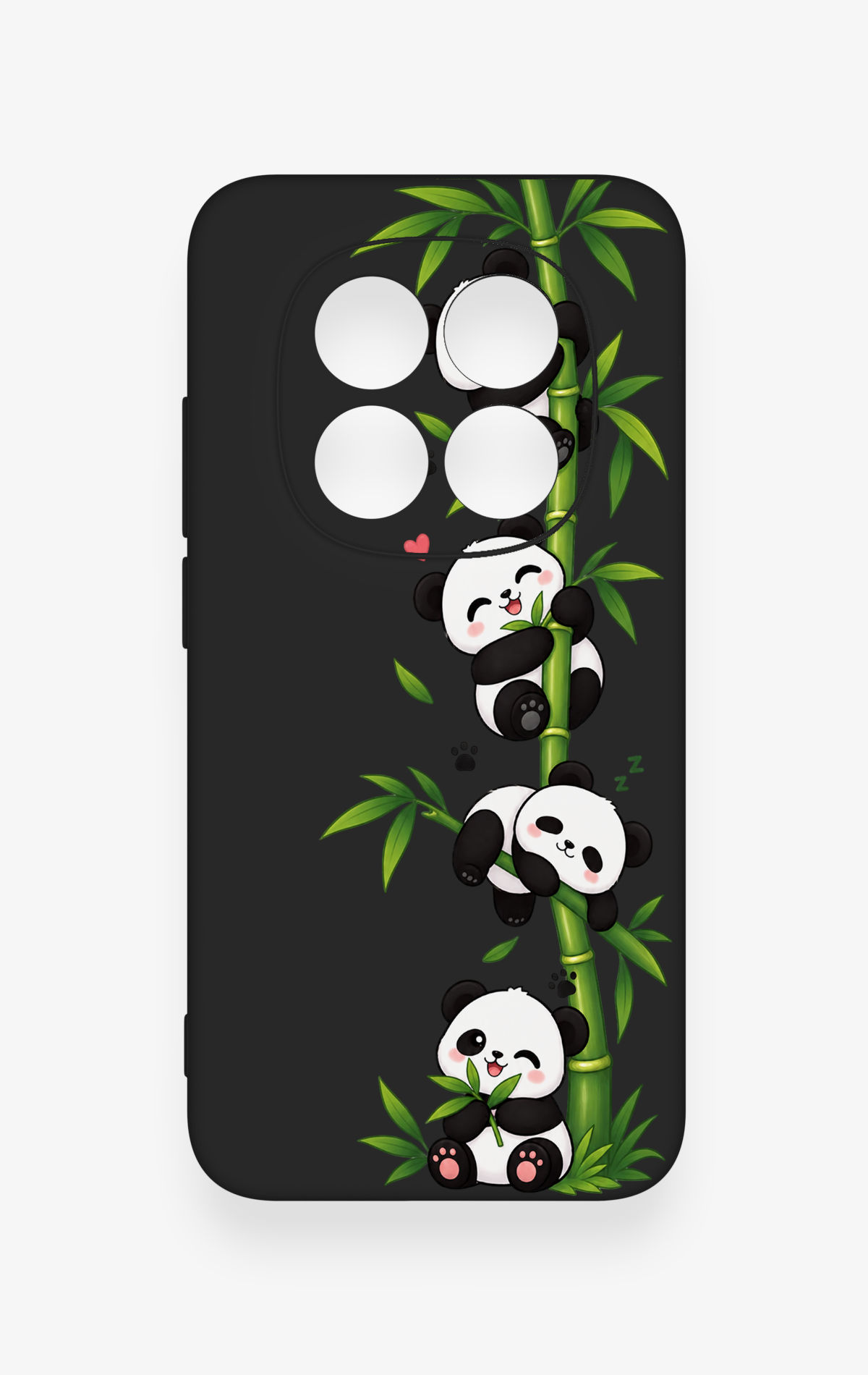 Redmi Note 15 Pro 5G Uyumlu Sevimli Panda Bambu Desenli Silikon Kılıf