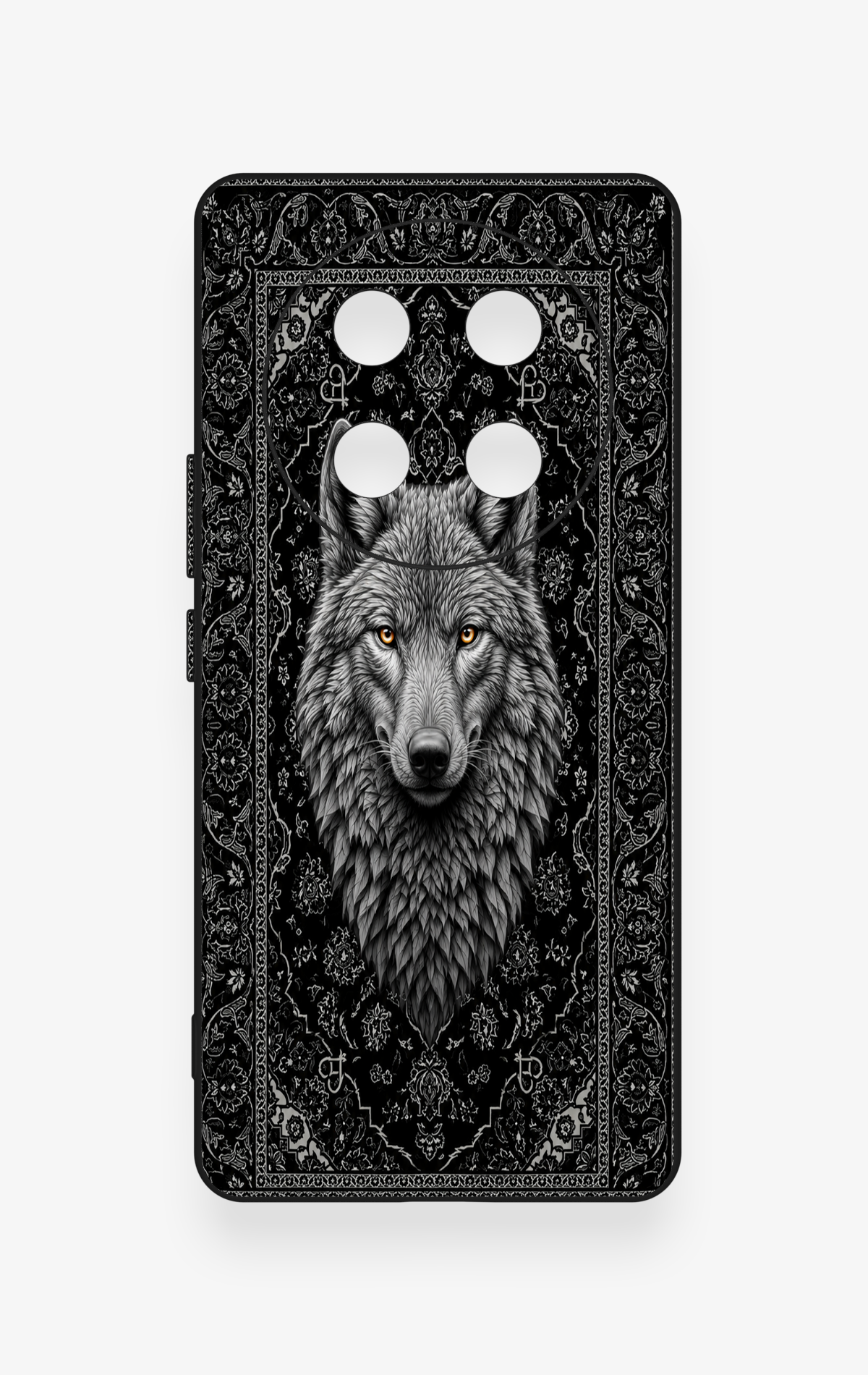 Honor Magic 7 Lite 5G Uyumlu Etnik Kurt Desenli Silikon Kılıf