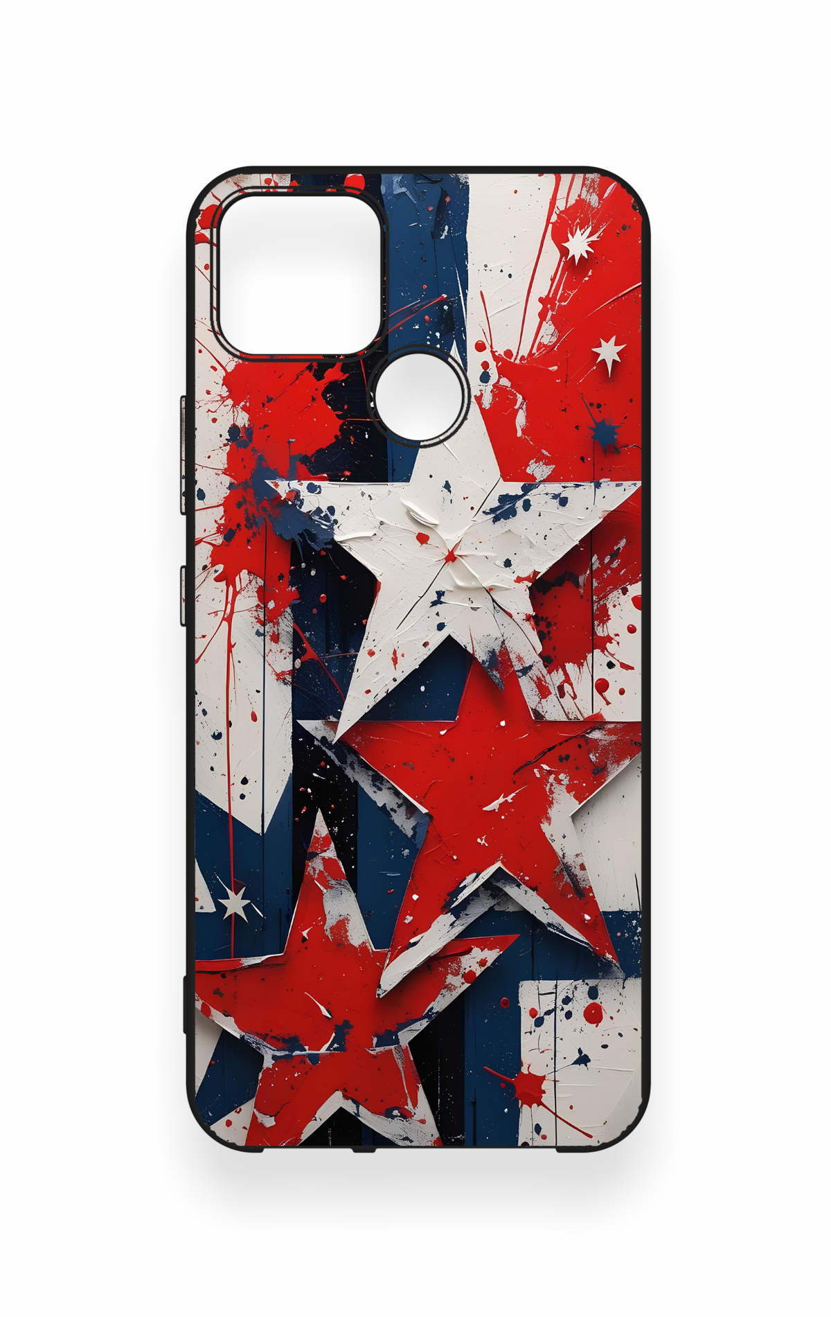 Realme C25 Uyumlu Star Flag Desenli Silikon Kılıf