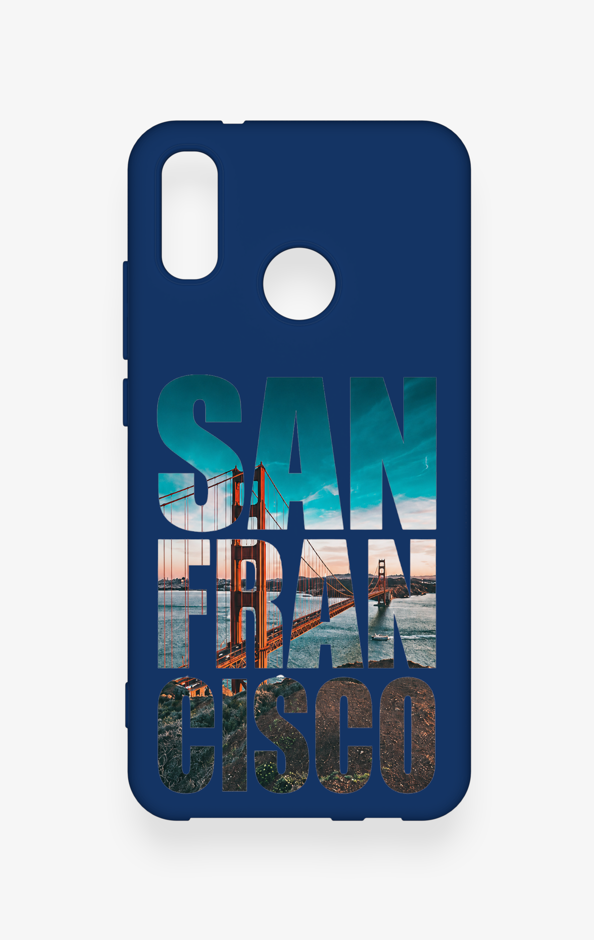 Huawei P20 Lite Uyumlu San Francisco Desenli Silikon Kılıf