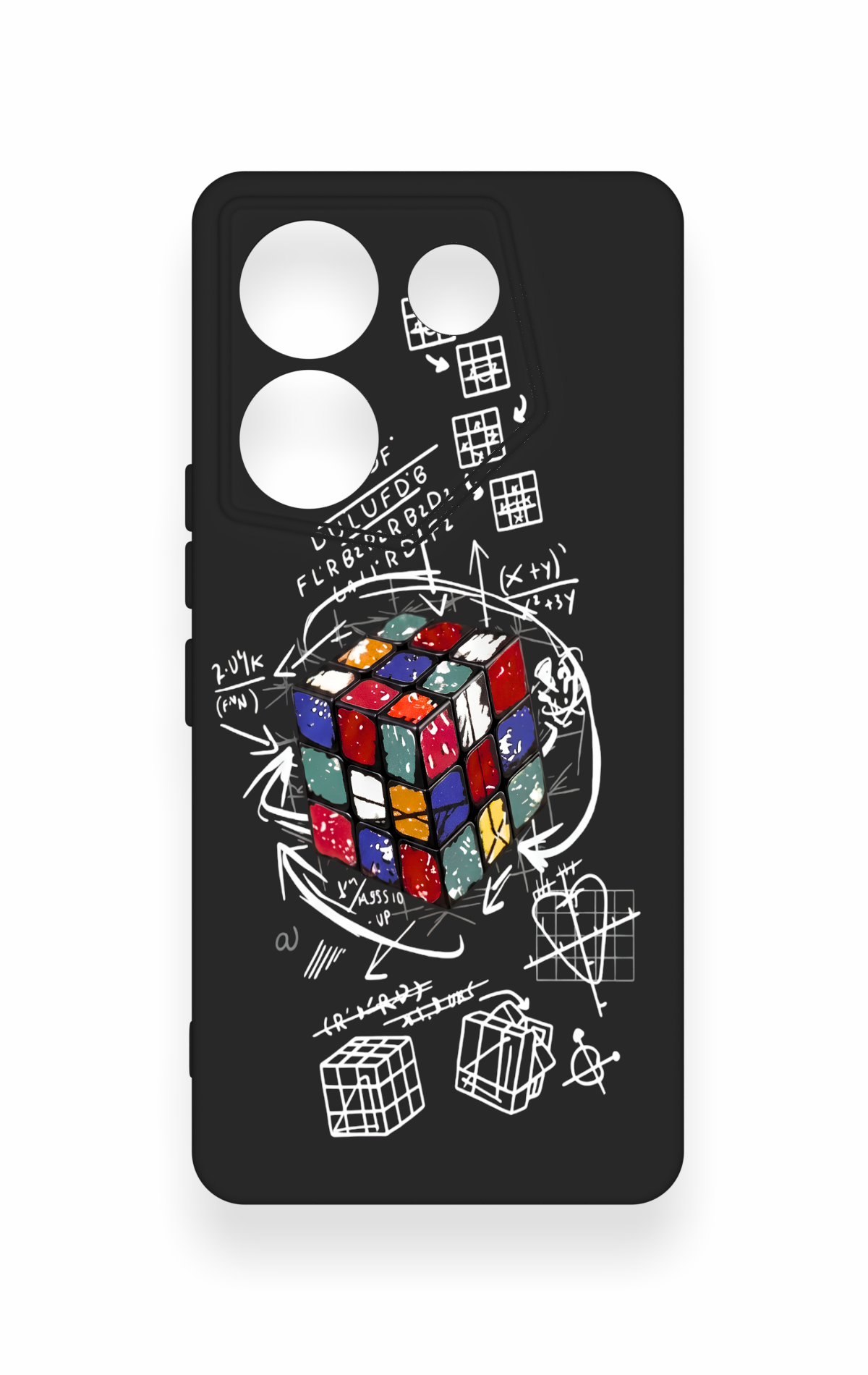 Tecno Caman 20 Pro 5G Uyumlu Rubik Küb Desenli Silikon Kılıf