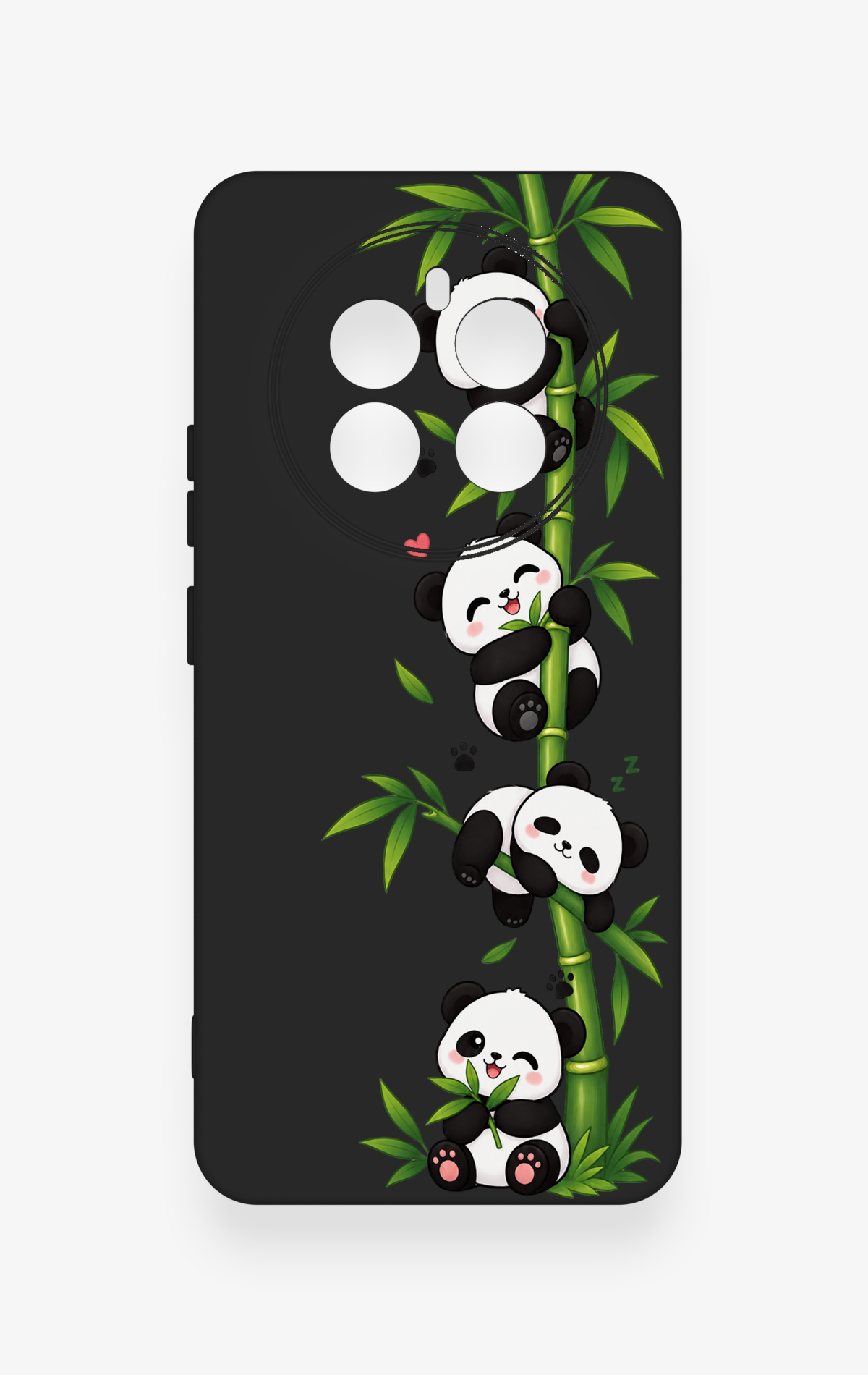 Realme 12 4G Uyumlu Sevimli Panda Bambu Desenli Silikon Kılıf