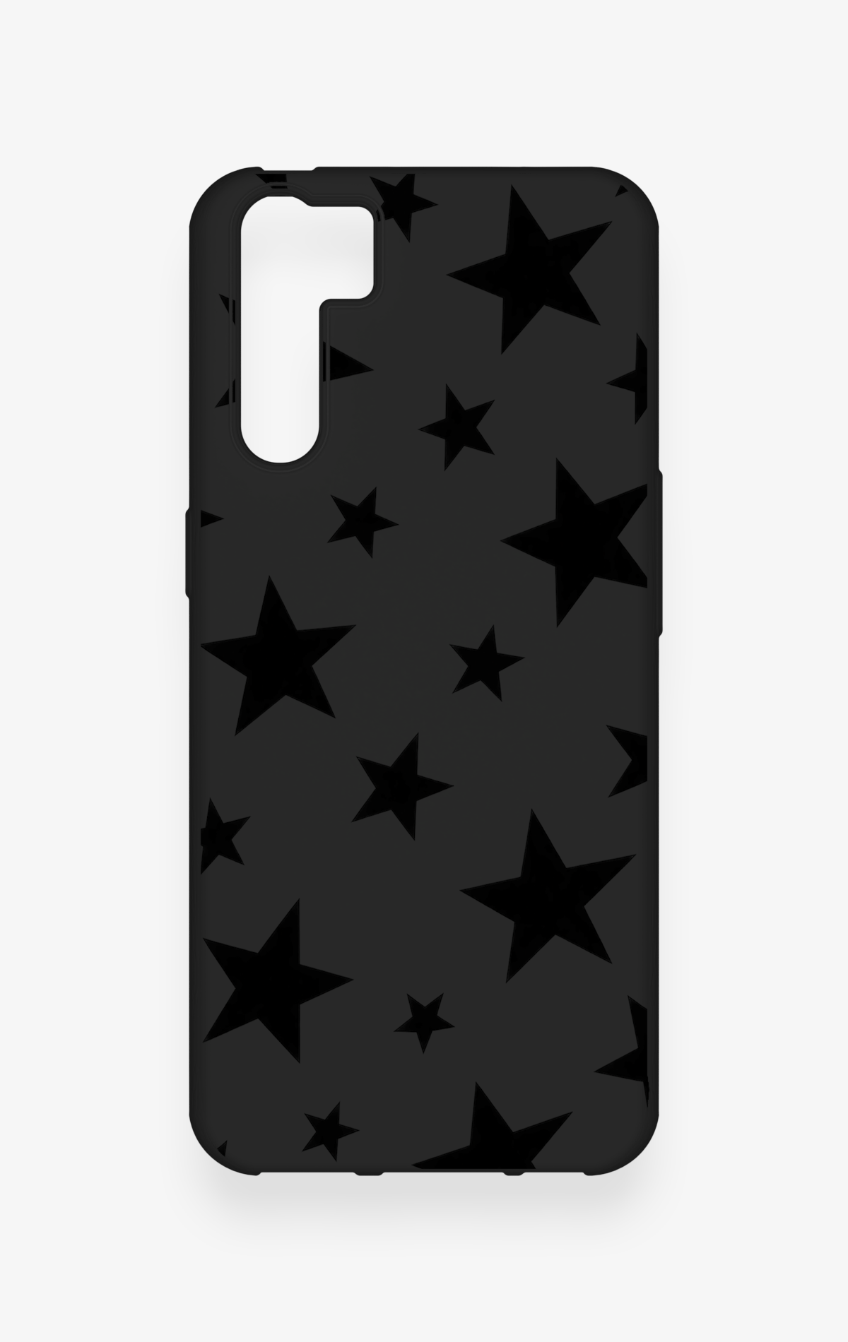 Oppo A91 Uyumlu Siyah Star Desenli Silikon Kılıf