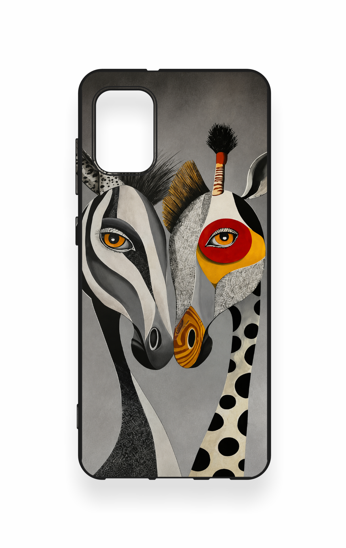 Samsung A31 Uyumlu Zebra ve Zürafa Desenli Silikon Kılıf