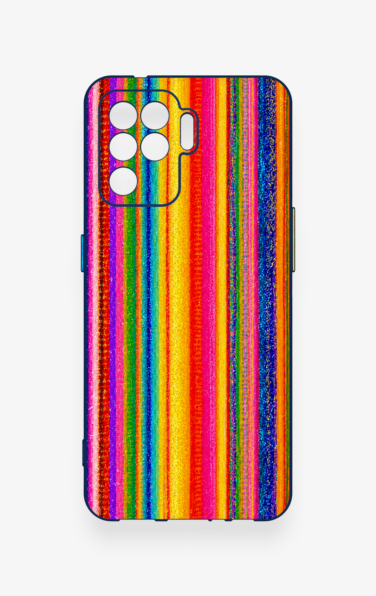 Oppo Reno 5 Lite Uyumlu Rengarenk Desenli Silikon Kılıf
