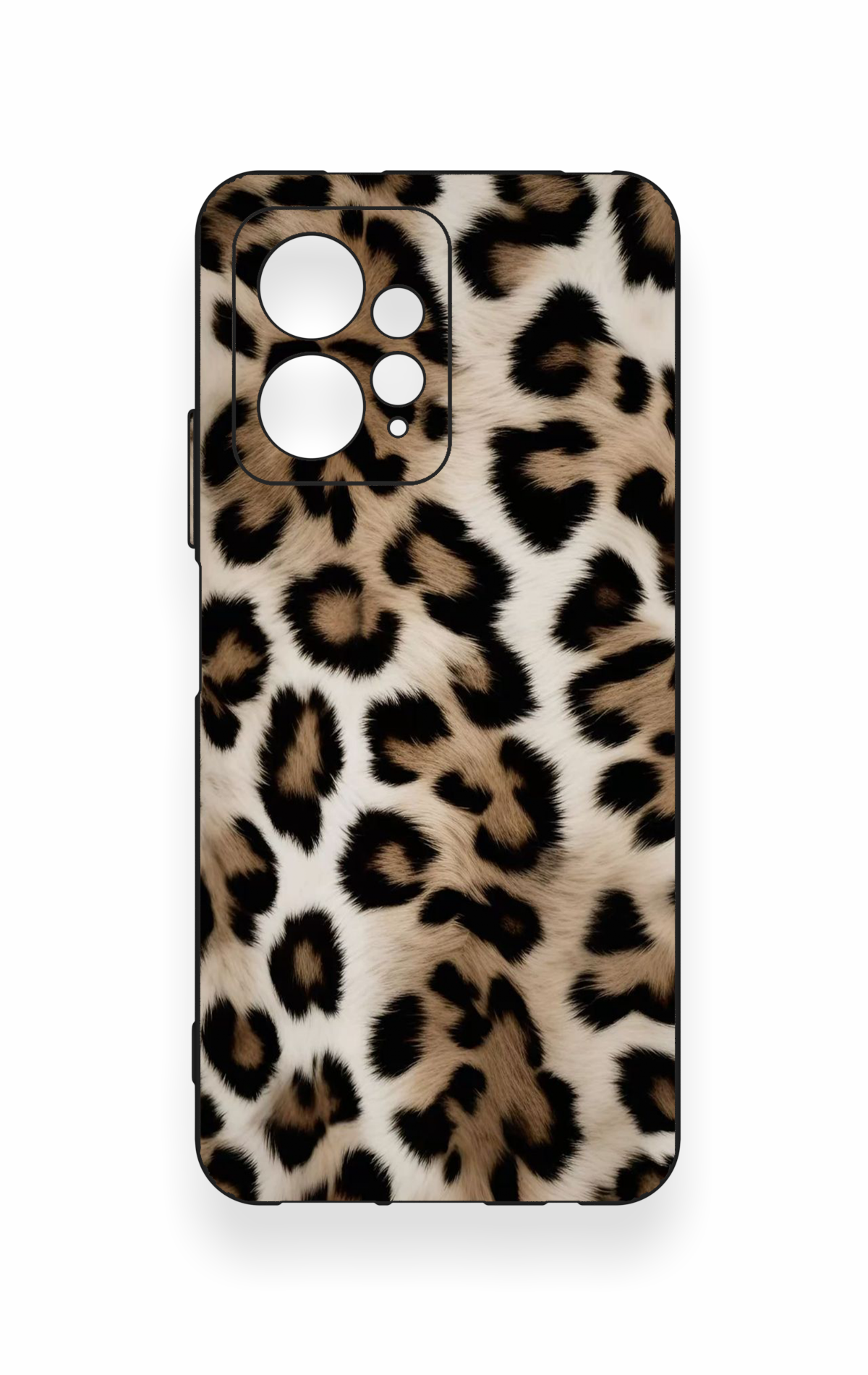 Redmi Note 12 4G Uyumlu Leopar Derisi Desenli Silikon Kılıf