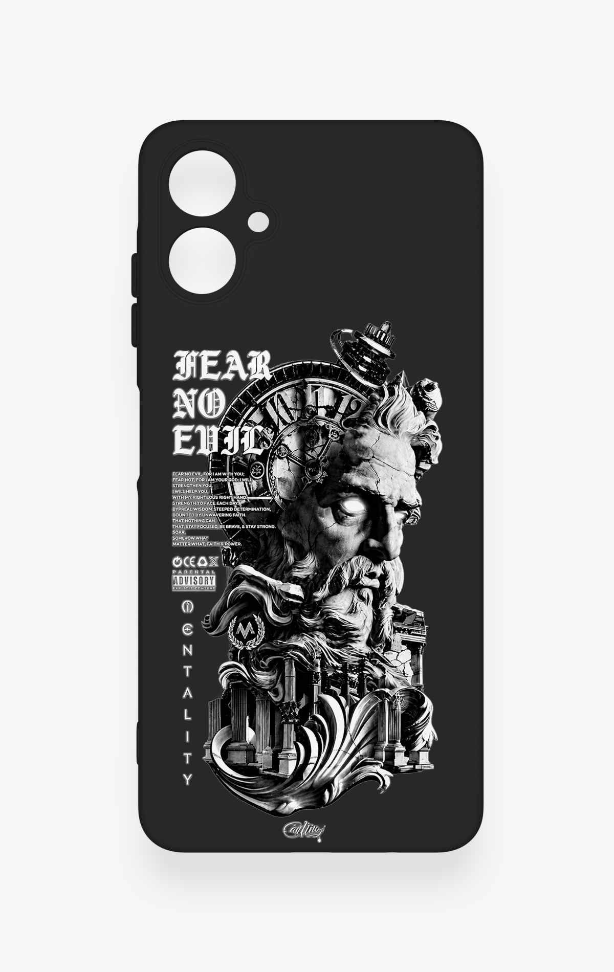Samsung A06 Uyumlu Fear No Evil Desenli Silikon Kılıf