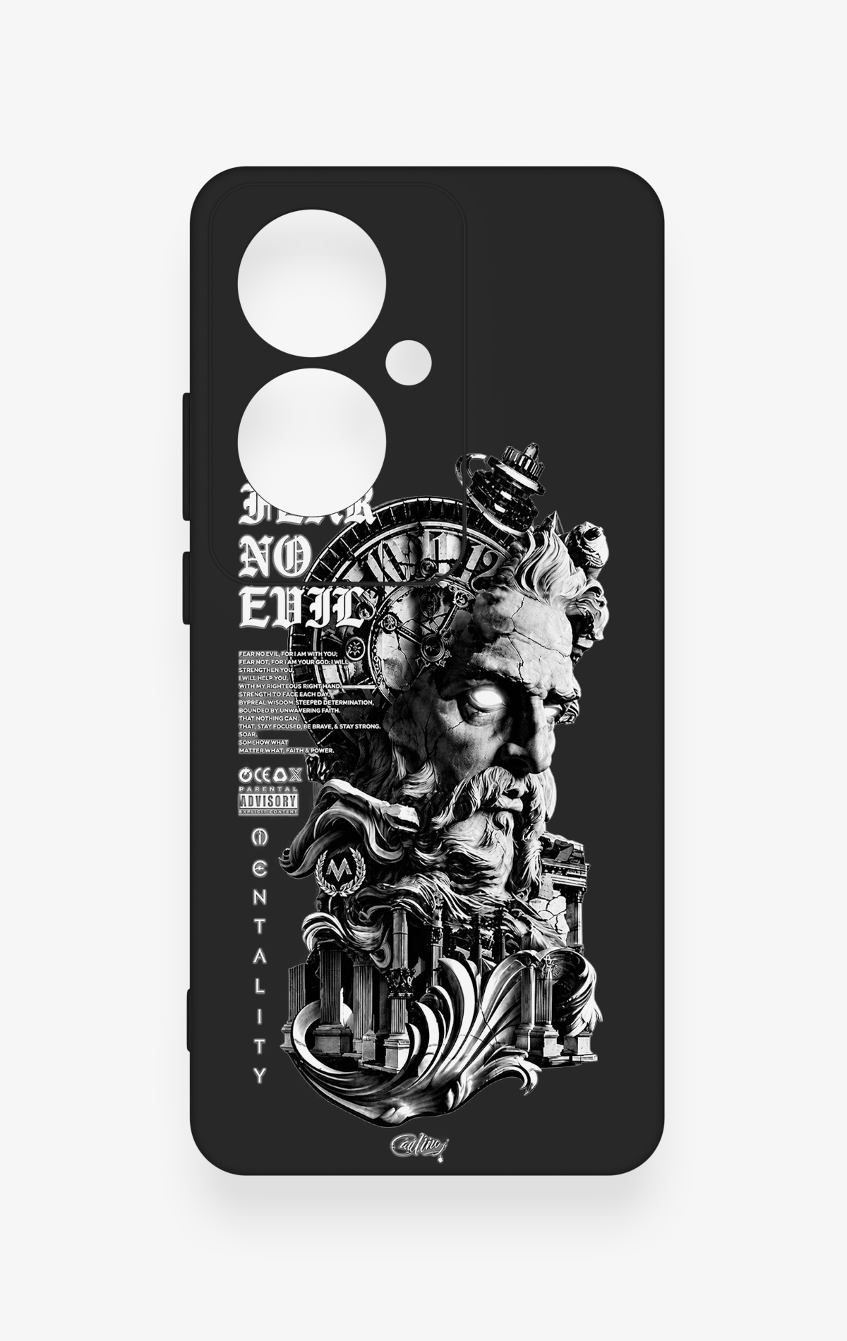 Oppo Reno 11F Uyumlu Fear No Evil Desenli Silikon Kılıf