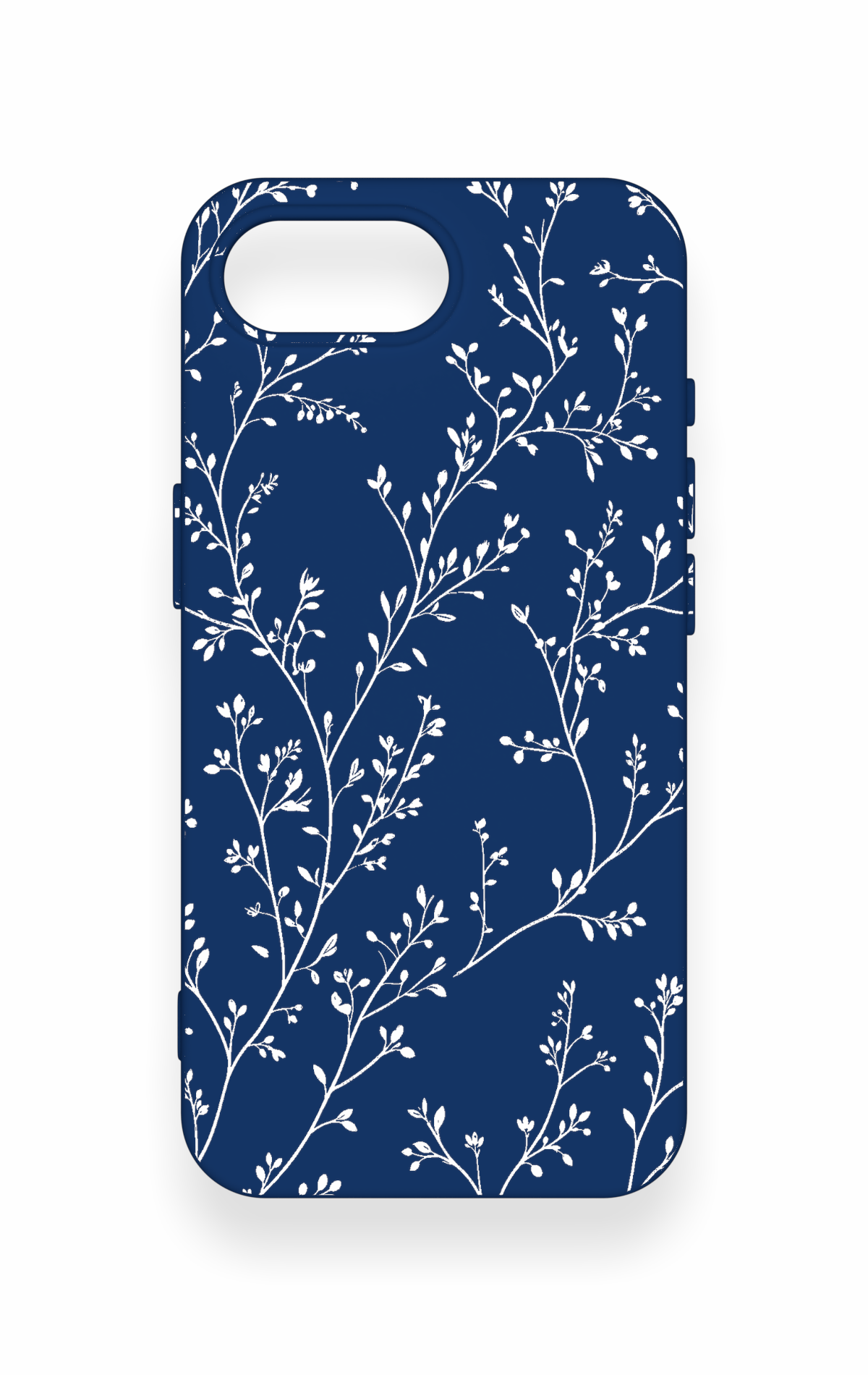 iPhone 16E Uyumlu İnce Yaprak Dalı Desenli Silikon Kılıf