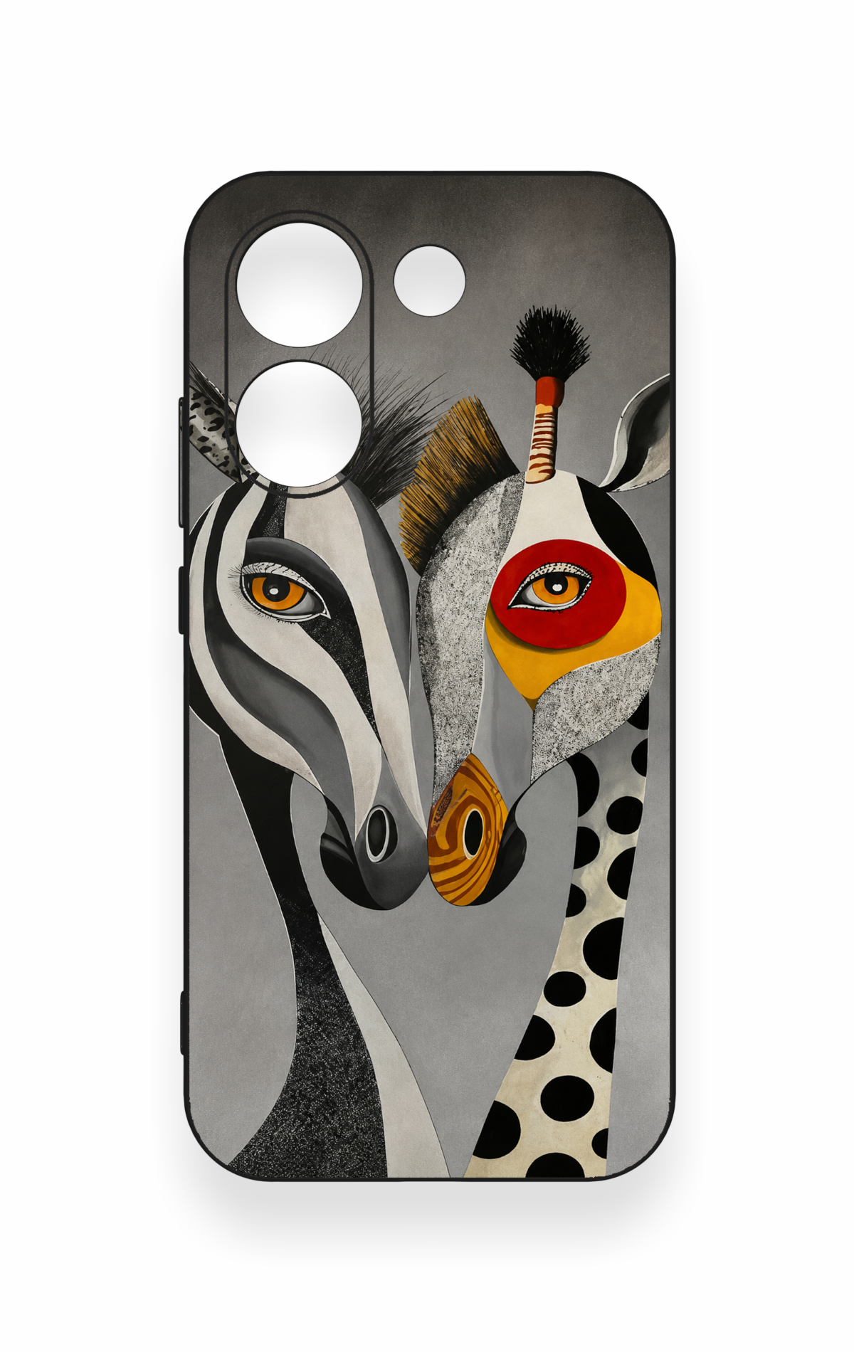 Poco X8 Pro Uyumlu Zebra ve Zürafa Desenli Silikon Kılıf