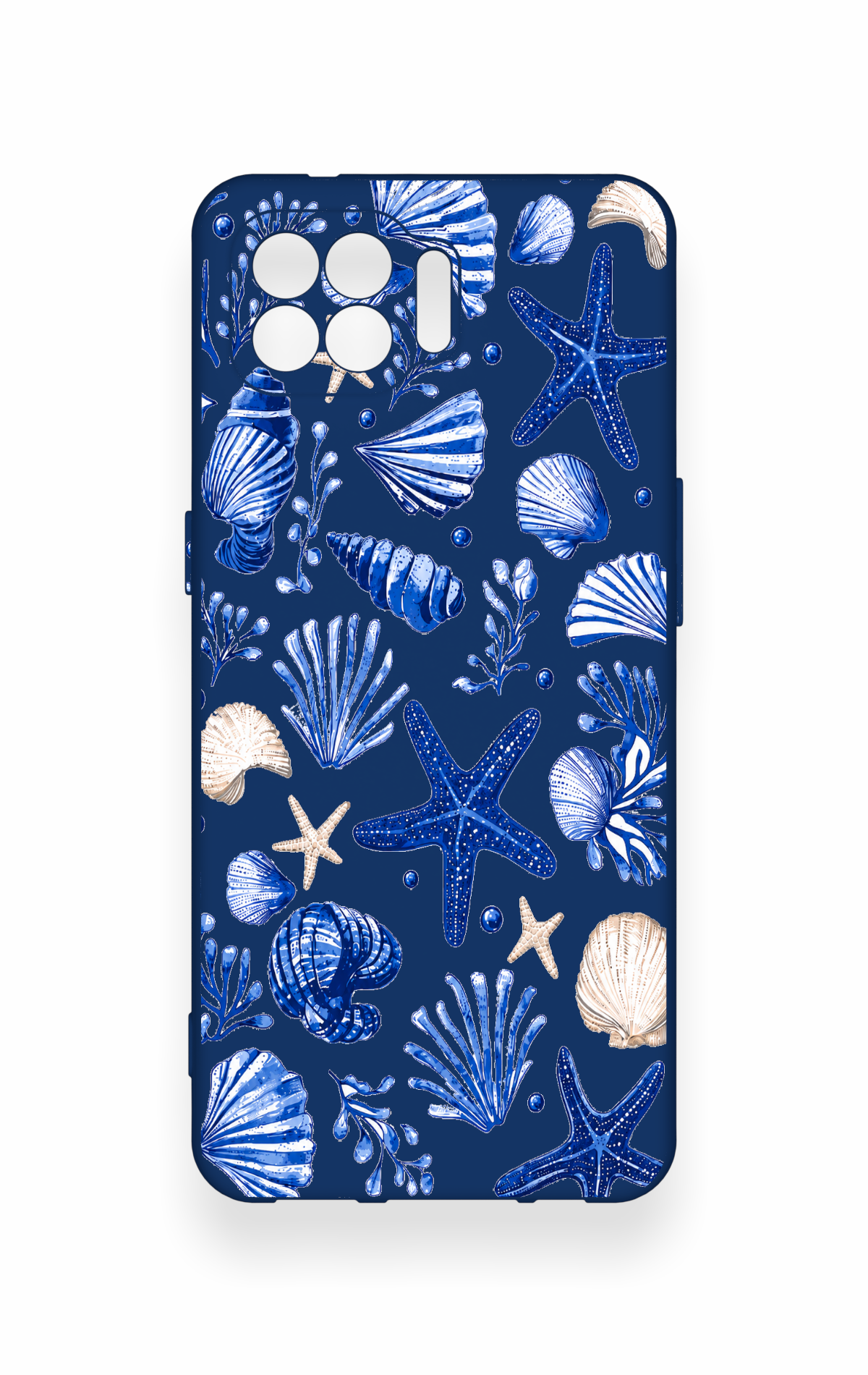 Oppo Reno 4 Lite Uyumlu Deniz Kabuğu Desenli Silikon Kılıf