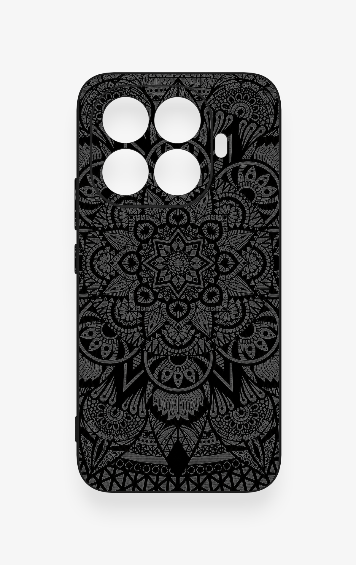 Mi 15T PRO Uyumlu Siyah Beyaz Mandala Desenli Silikon Kılıf