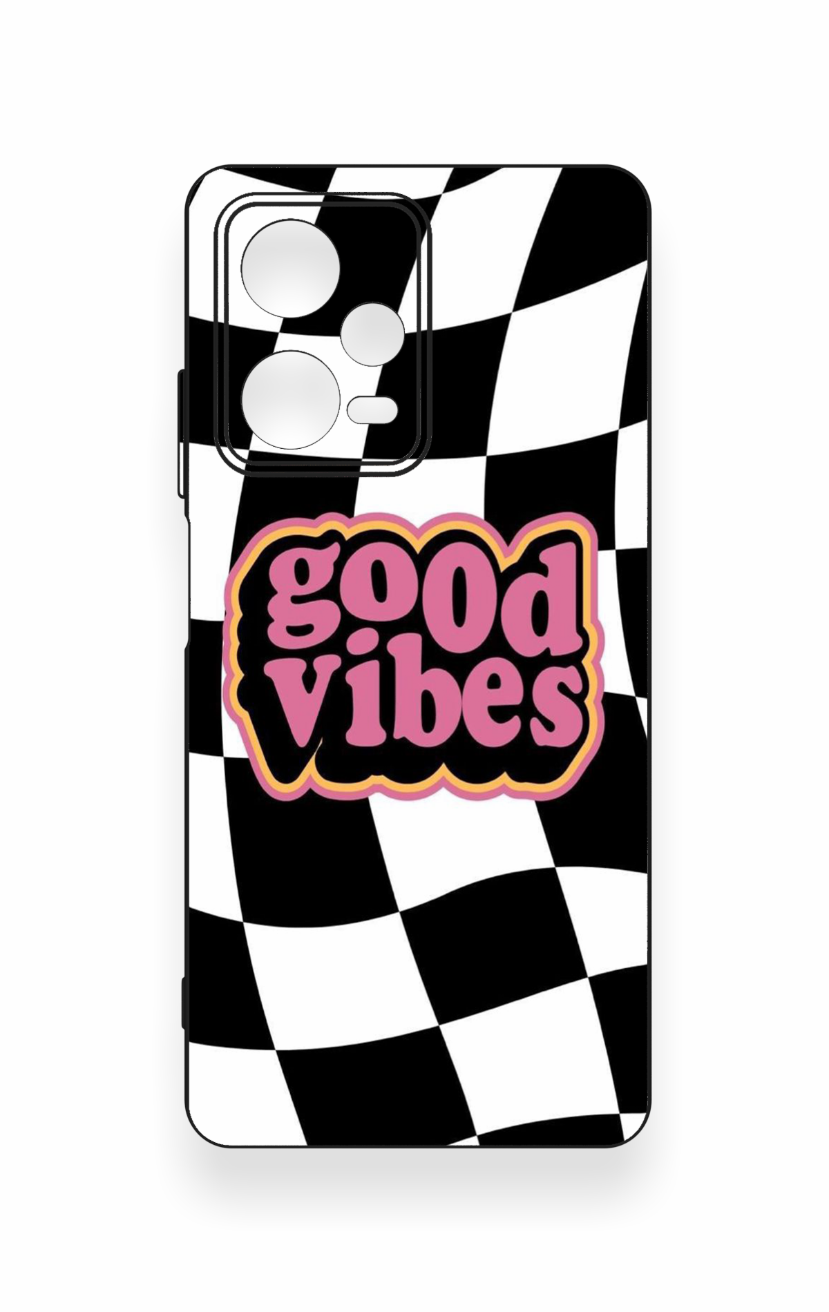 Redmi Note 12 Pro 5G Uyumlu Black Good Vibes Desenli Silikon Kılıf