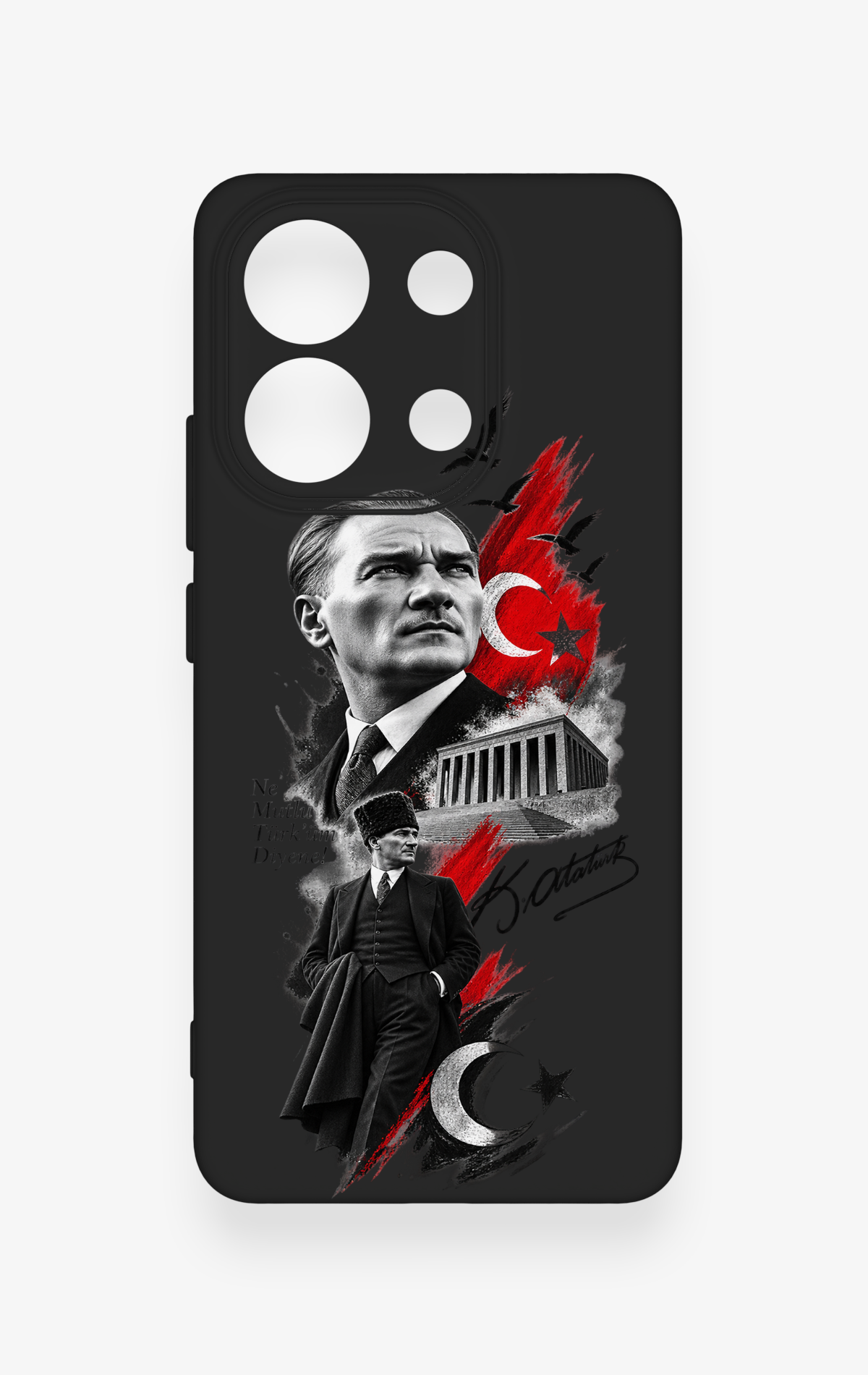 Redmi Note 13 4G Uyumlu Atatürk Anıtkabir Desenli Silikon Kılıf