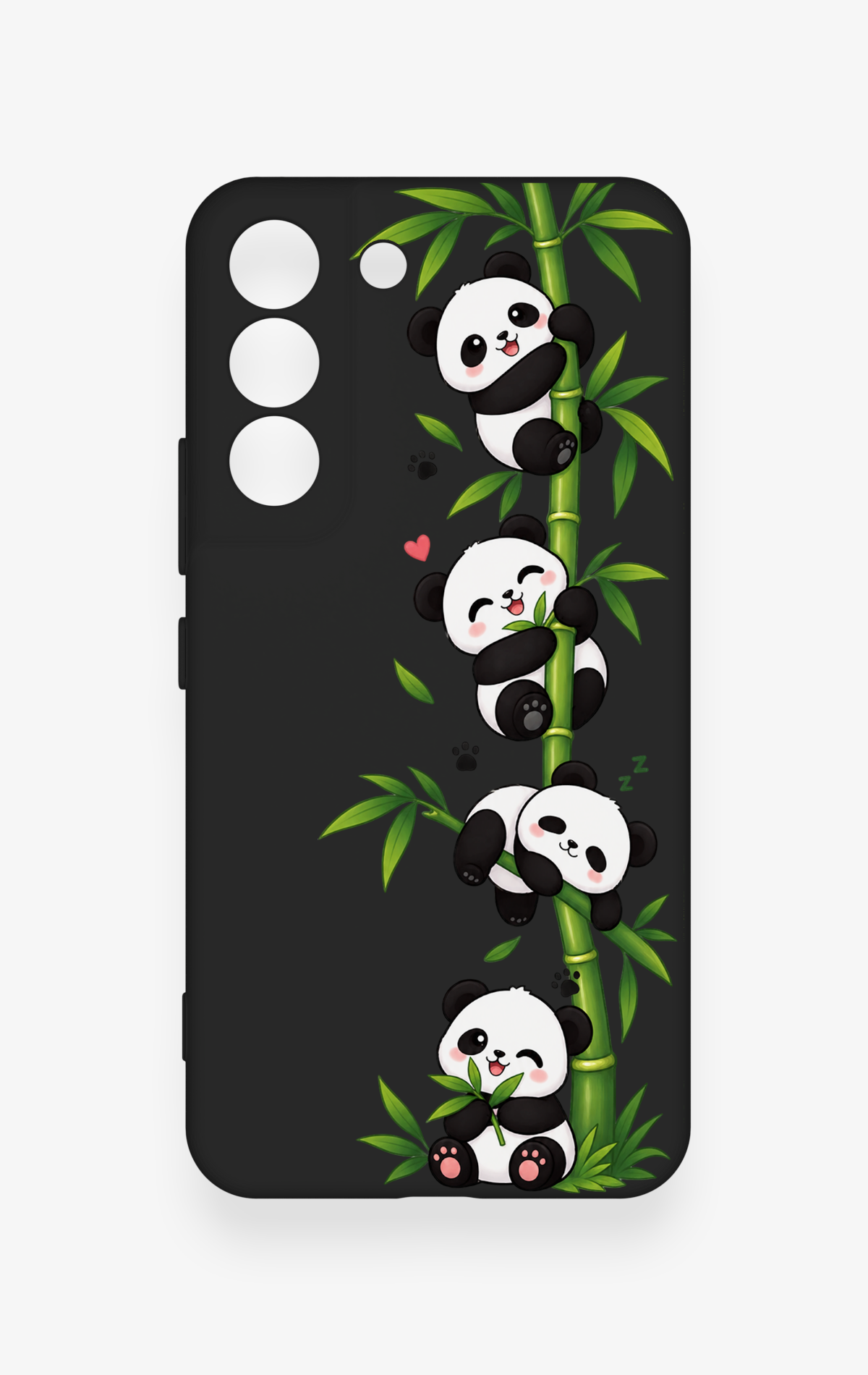 Samsung S22 Uyumlu Sevimli Panda Bambu Desenli Silikon Kılıf