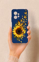 Redmi Note 12 4G Uyumlu Ayçiçeği Desenli Silikon Kılıf