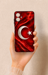 Samsung A06 Uyumlu Türk Bayrağı Desenli Silikon Kılıf