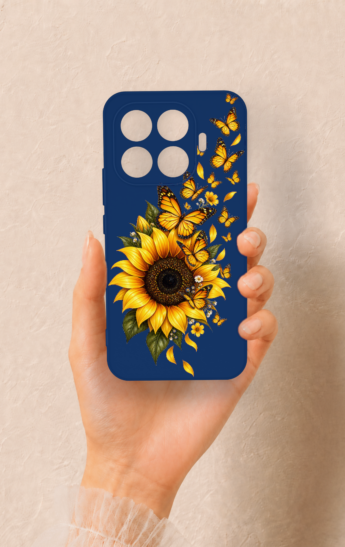 Mi 17T Pro 5G Uyumlu Ayçiçeği Desenli Silikon Kılıf