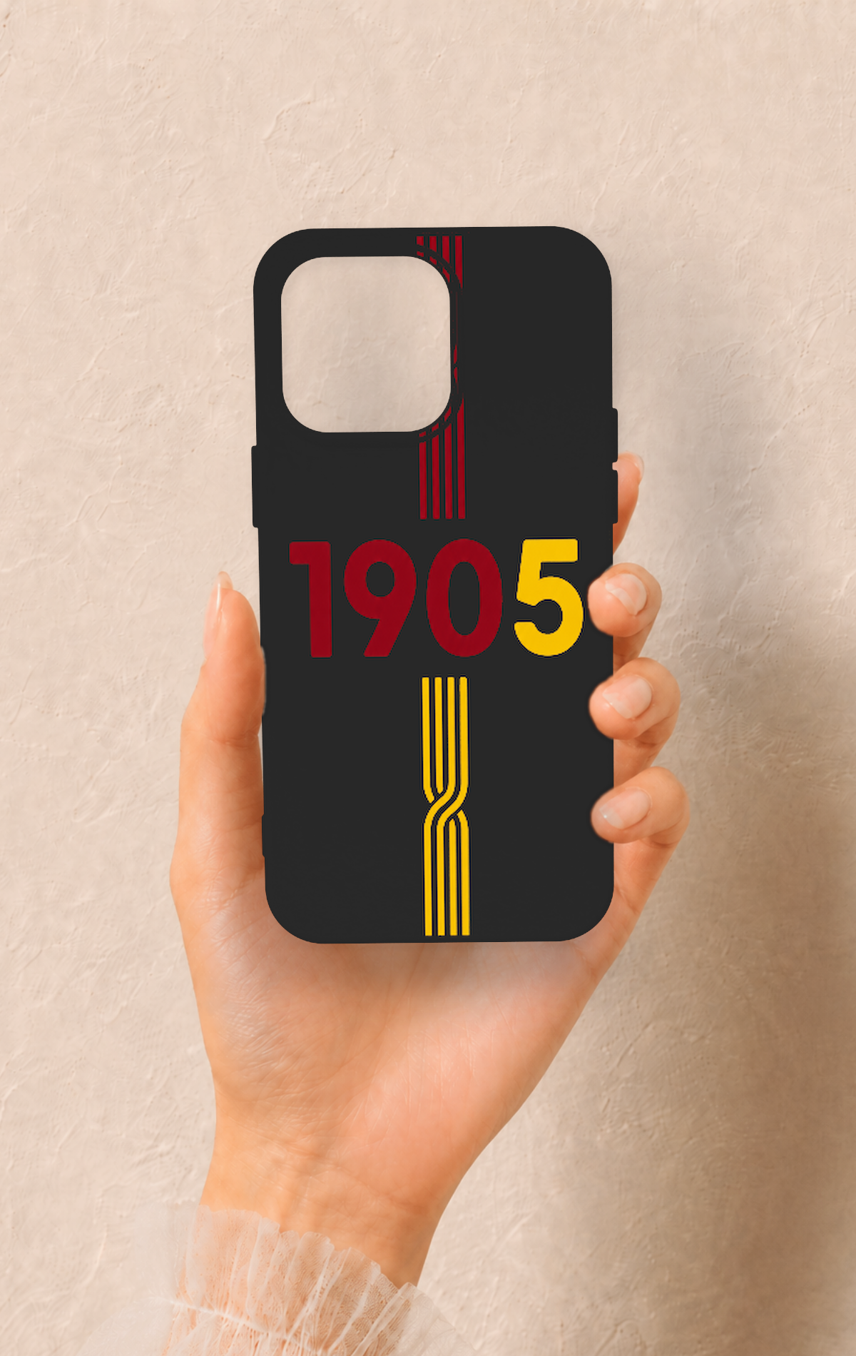 iPhone 15 Pro Max Uyumlu 1905 Kemer Desenli Silikon Kılıf