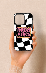 iPhone 13 Pro Uyumlu Black Good Vibes Desenli Silikon Kılıf