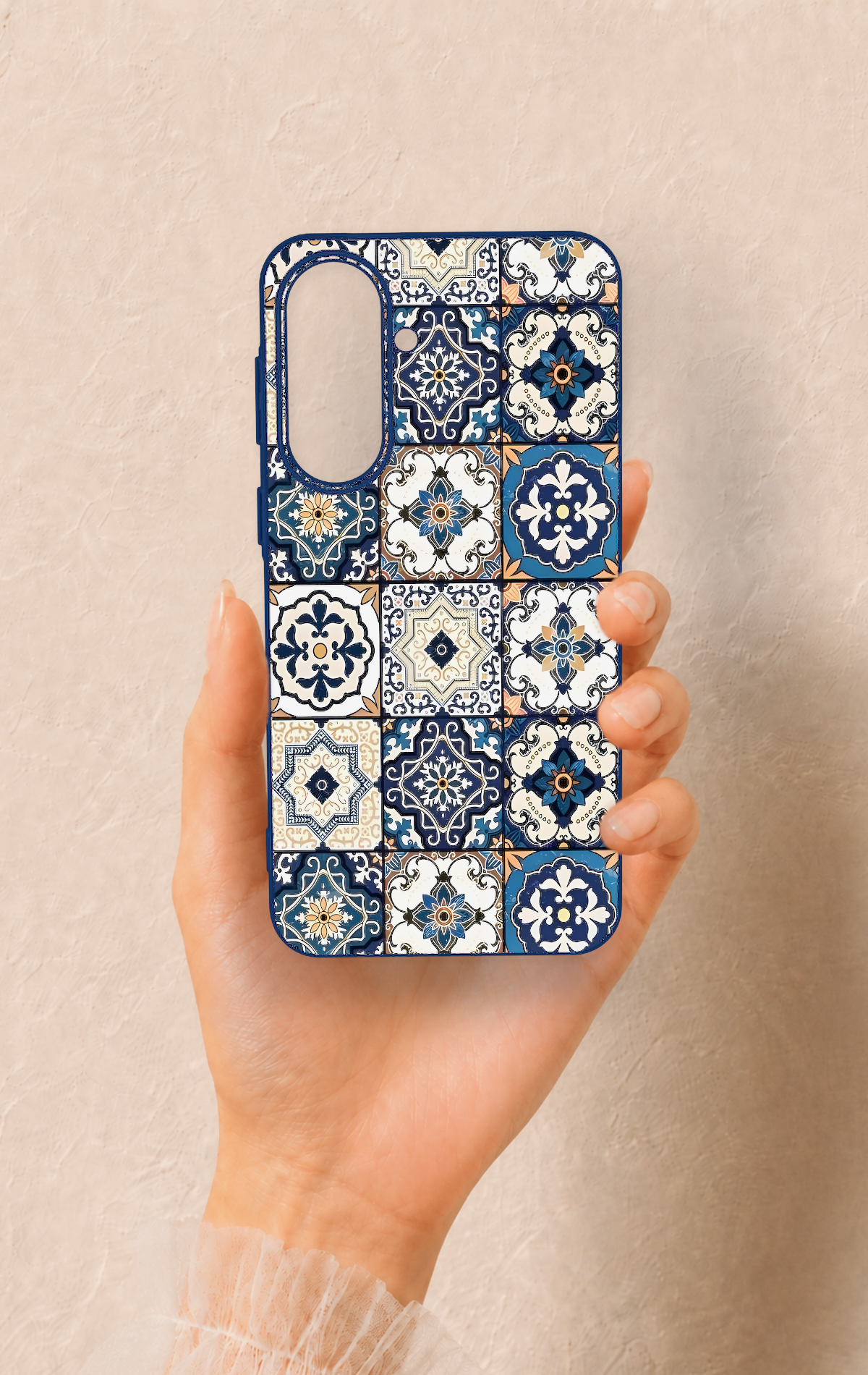 Samsung A37 Uyumlu Mozaik Çini Desenli Silikon Kılıf