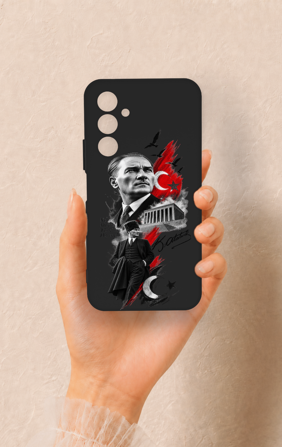 Samsung A54 Uyumlu Atatürk Anıtkabir Desenli Silikon Kılıf