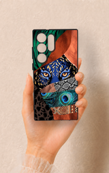 Samsung S23 Ultra Uyumlu Amazon Kaplan Desenli Silikon Kılıf