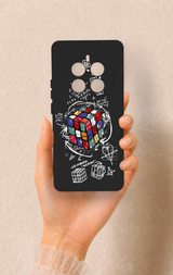 Realme 12 Pro Uyumlu Rubik Küb Desenli Silikon Kılıf