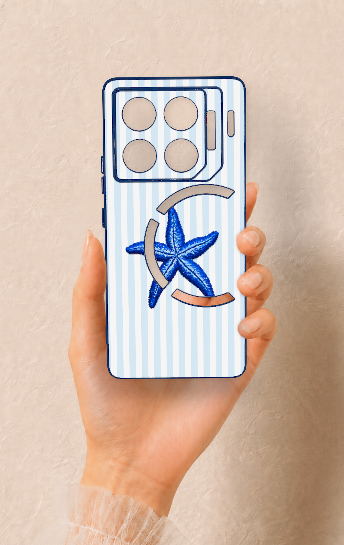 İnfinix Gt 20 Pro Uyumlu Mavi Deniz Yıldızı Desenli Silikon Kılıf