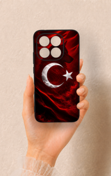 Mi 15T 5G Uyumlu Kurt Türk Bayrağı Desenli Silikon Kılıf