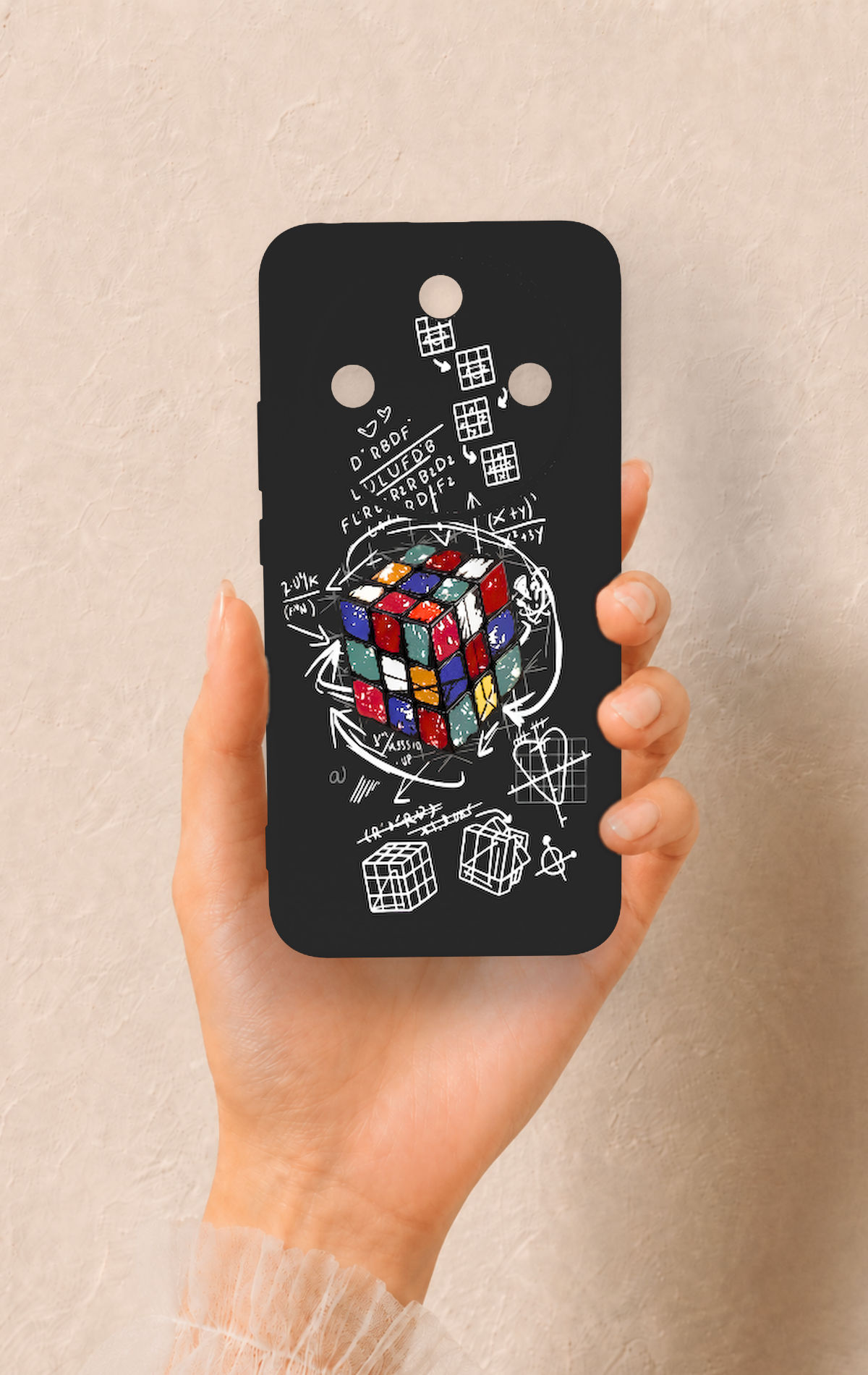 Honor Magic 8 Lite Uyumlu Rubik Küb Desenli Silikon Kılıf
