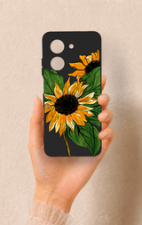 Redmi A5 Uyumlu Ay Çiçeği Desenli Silikon Kılıf