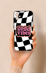 Samsung A05 Uyumlu Black Good Vibes Desenli Silikon Kılıf