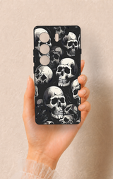 Tecno Camon 40 4G Uyumlu Kuru Kafa Desenli Silikon Kılıf