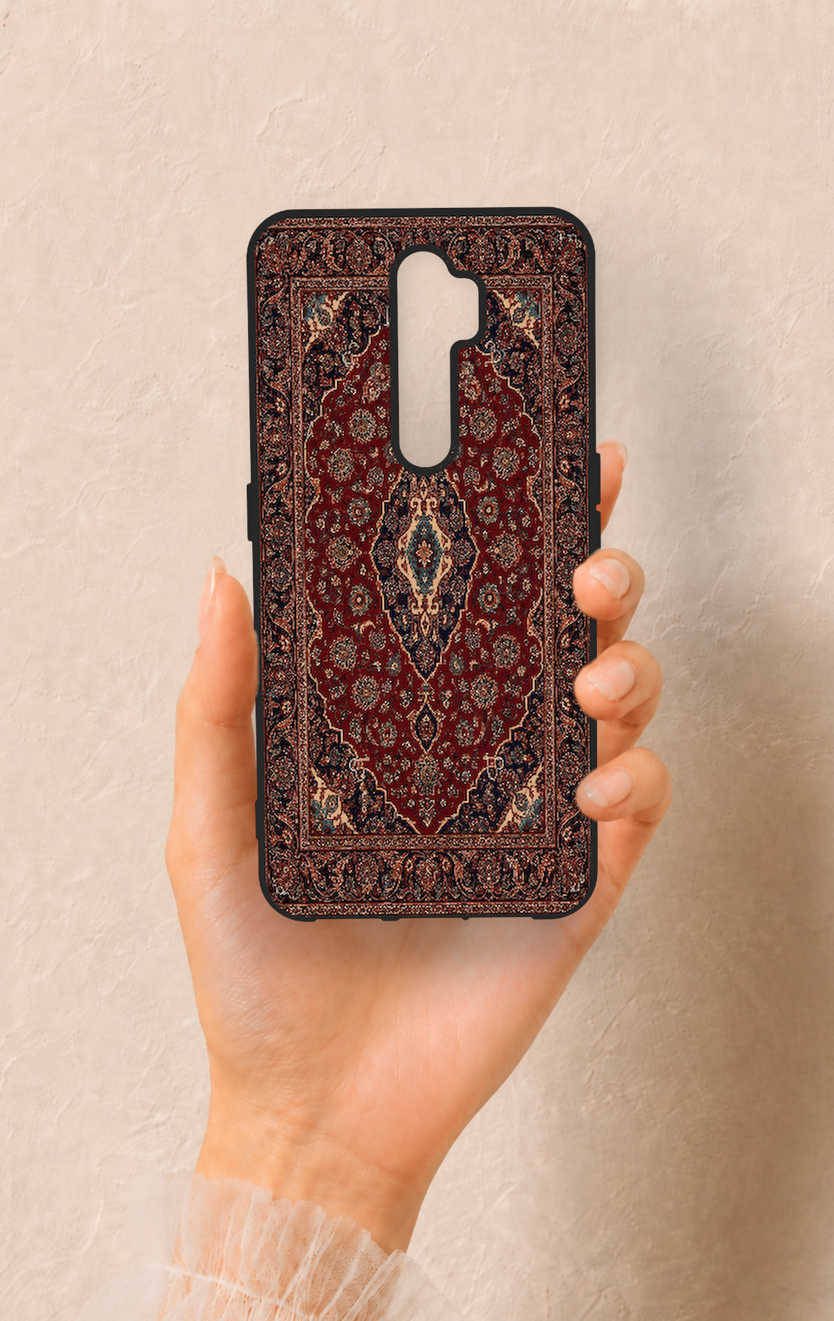 Oppo A5 2020 Uyumlu Acem Halı Desenli Silikon Kılıf