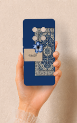 Honor Magic 7 Lite 5G Uyumlu Mavi Etnik Halı Desenli Silikon Kılıf