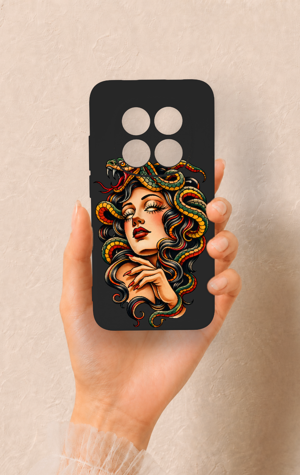 Redmi Note 15 Pro 5G Uyumlu Medusa Desenli Silikon Kılıf