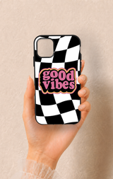 iPhone 11 Uyumlu Black Good Vibes Desenli Silikon Kılıf