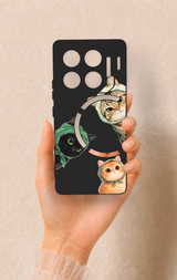 İnfinix Gt 20 Pro Uyumlu Kedi Ekibi Desenli Silikon Kılıf