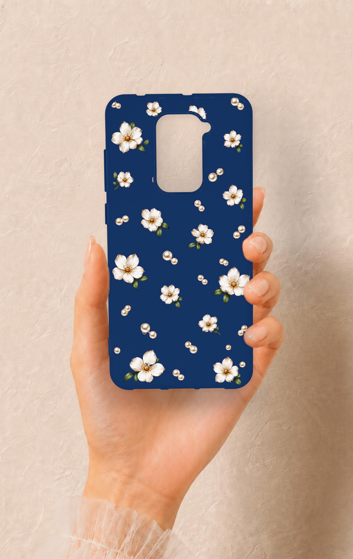 Redmi Note 9 Uyumlu Papatya İnci Desenli Silikon Kılıf