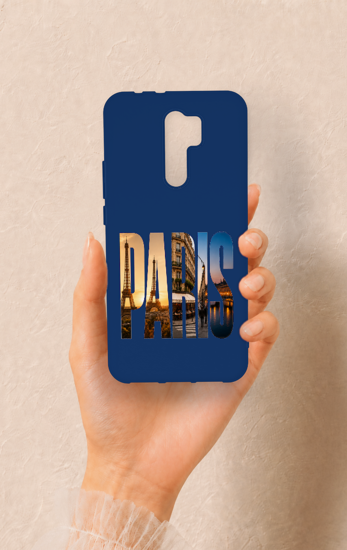 Redmi 9 Uyumlu Paris Desenli Silikon Kılıf