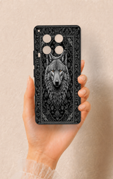 Tecno Camon 30 Uyumlu Etnik Kurt Desenli Silikon Kılıf