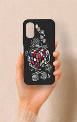 Oppo A6T Uyumlu Rubik Küb Desenli Silikon Kılıf
