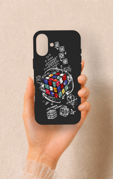 iPhone 16 Plus Uyumlu Rubik Küb Desenli Silikon Kılıf