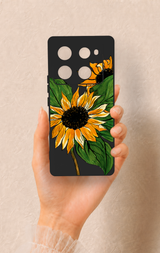 İnfinix Note 40 Pro Uyumlu Ay Çiçeği Desenli Silikon Kılıf