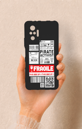 Redmi Note 10 Pro Uyumlu Fragile Desenli Silikon Kılıf