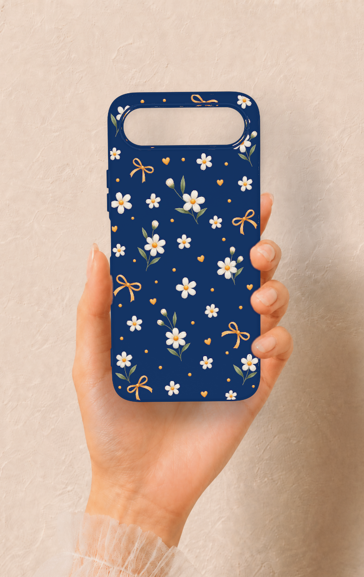 Tecno Spark 50 5G Uyumlu Papatya Fiyonk Desenli Silikon Kılıf